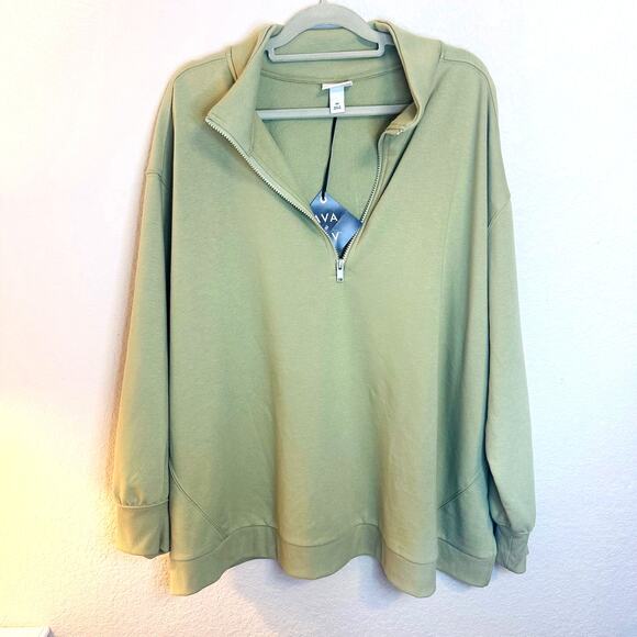 Ava and Viv Pull over Light Green Sweater - Picture 1 of 3